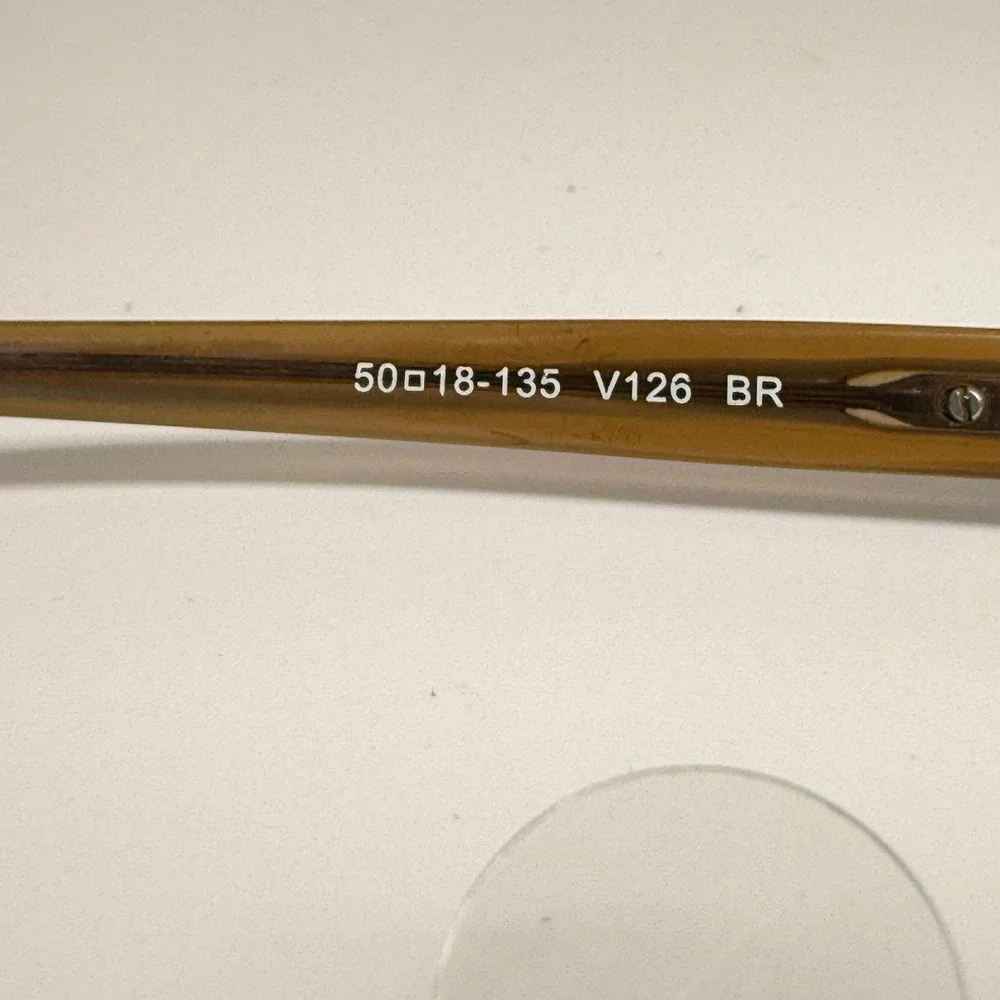 Vera Wang V126 BR Brown Oval Eyeglass Frames 50-18-135 Crystal Accents